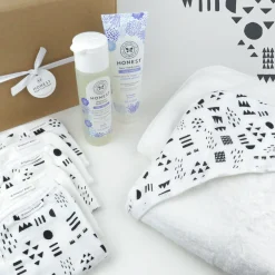 9-Piece BUBBLES & CUDDLES Organic Cotton Bath Gift Set
