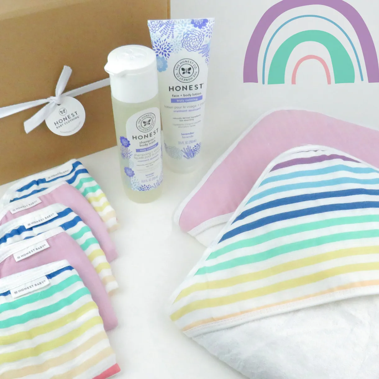9-Piece BUBBLES & CUDDLES Organic Cotton Bath Gift Set