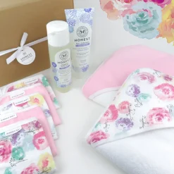9-Piece BUBBLES & CUDDLES Organic Cotton Bath Gift Set
