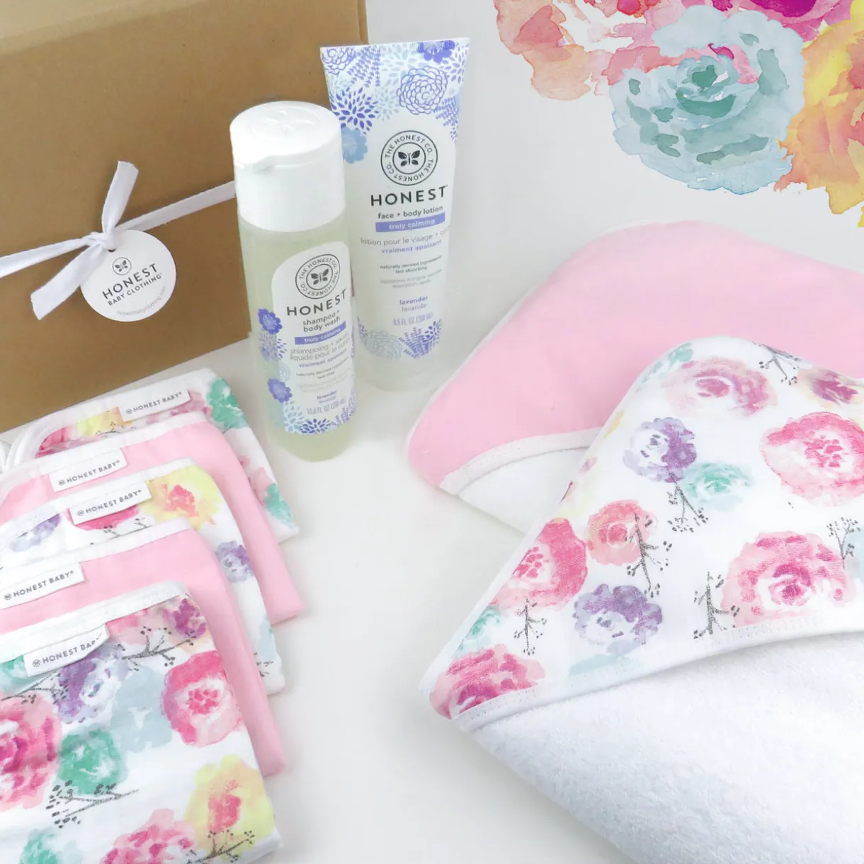 9-Piece BUBBLES & CUDDLES Organic Cotton Bath Gift Set