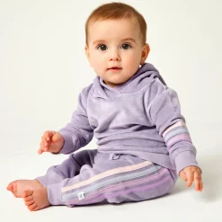 2 Piece Cozy Velour Pop Over Hoodie and Sweatpant Set