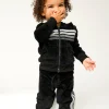 2 Piece Cozy Velour Zip Front Hoodie and Sweatpant Set