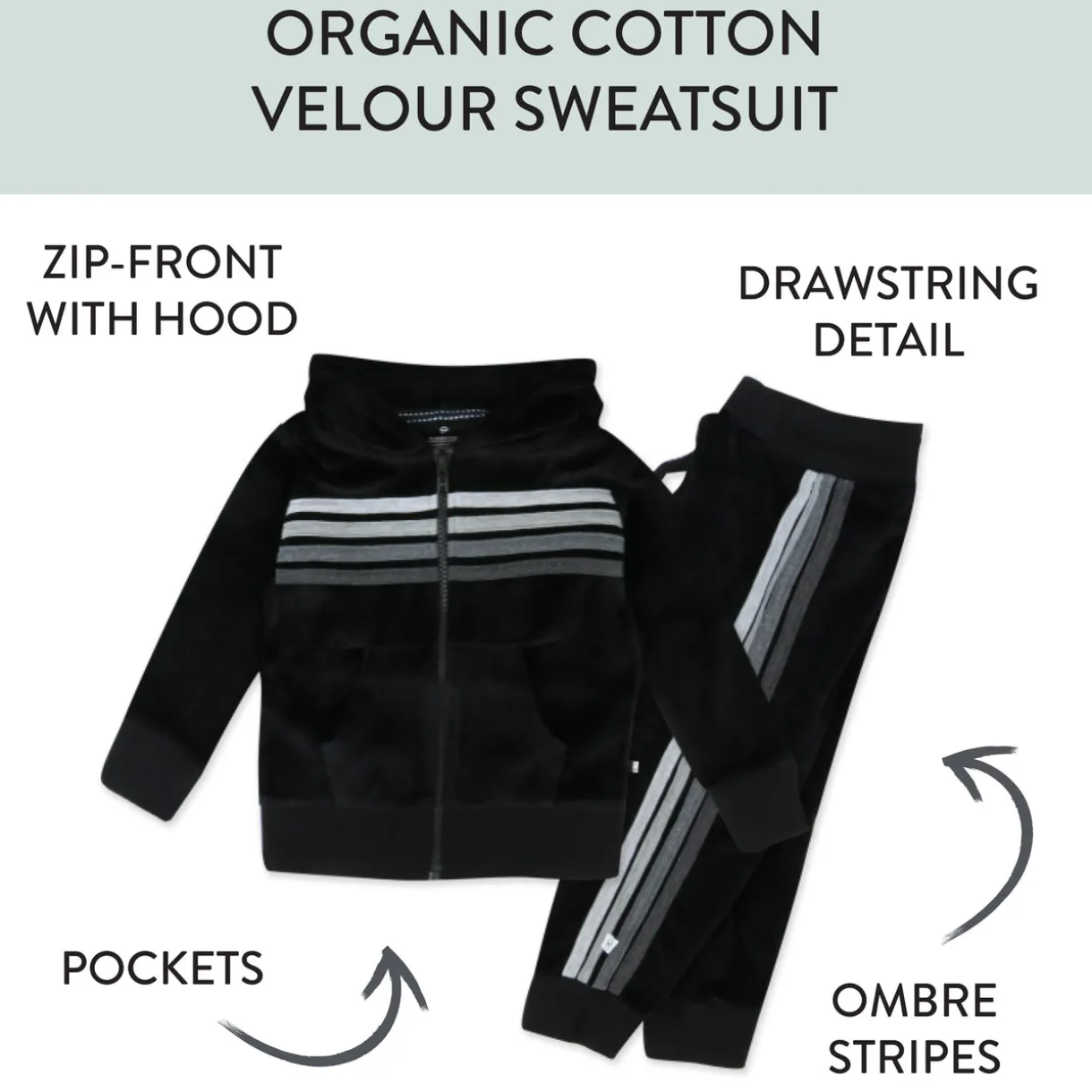 2 Piece Cozy Velour Zip Front Hoodie and Sweatpant Set