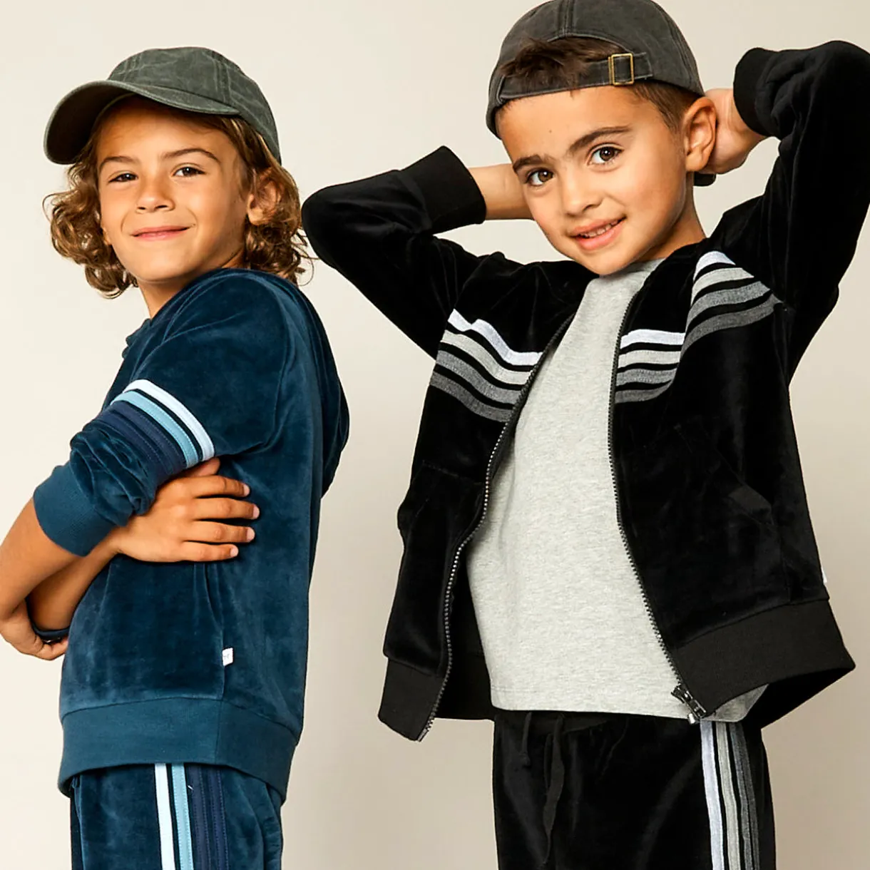 2 Piece Cozy Velour Zip Front Hoodie and Sweatpant Set