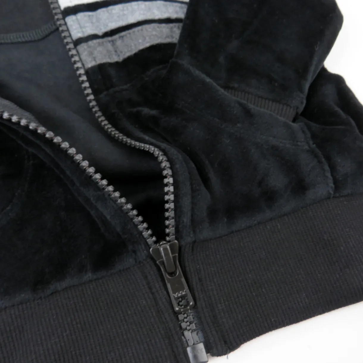2 Piece Cozy Velour Zip Front Hoodie and Sweatpant Set