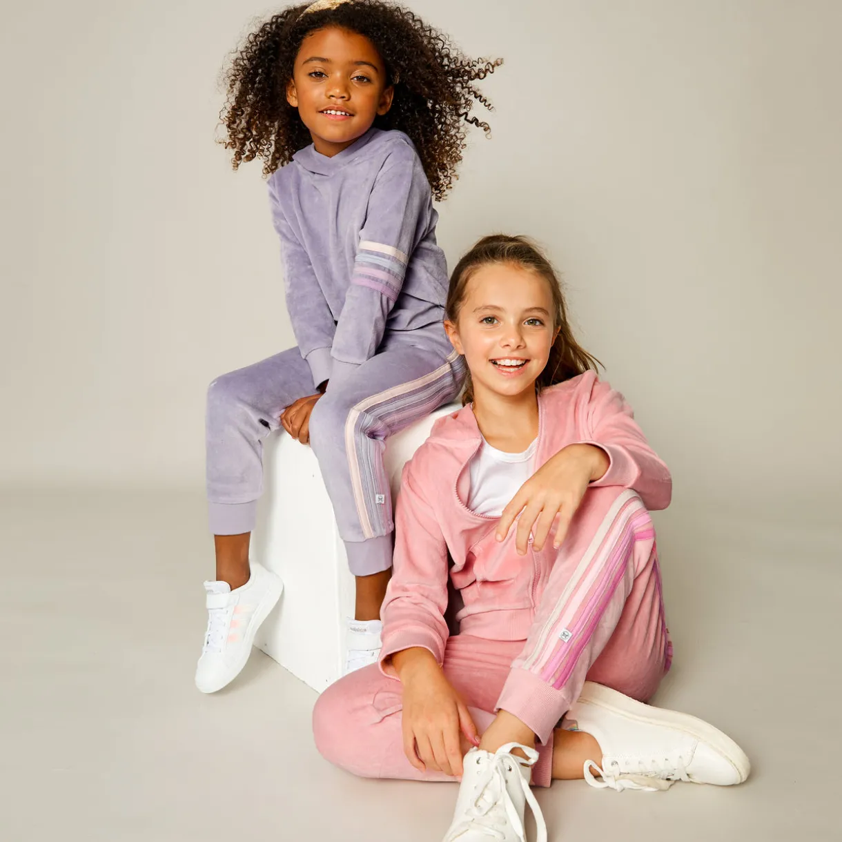 2 Piece Cozy Velour Zip Front Hoodie and Sweatpant Set