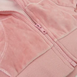 2 Piece Cozy Velour Zip Front Hoodie and Sweatpant Set