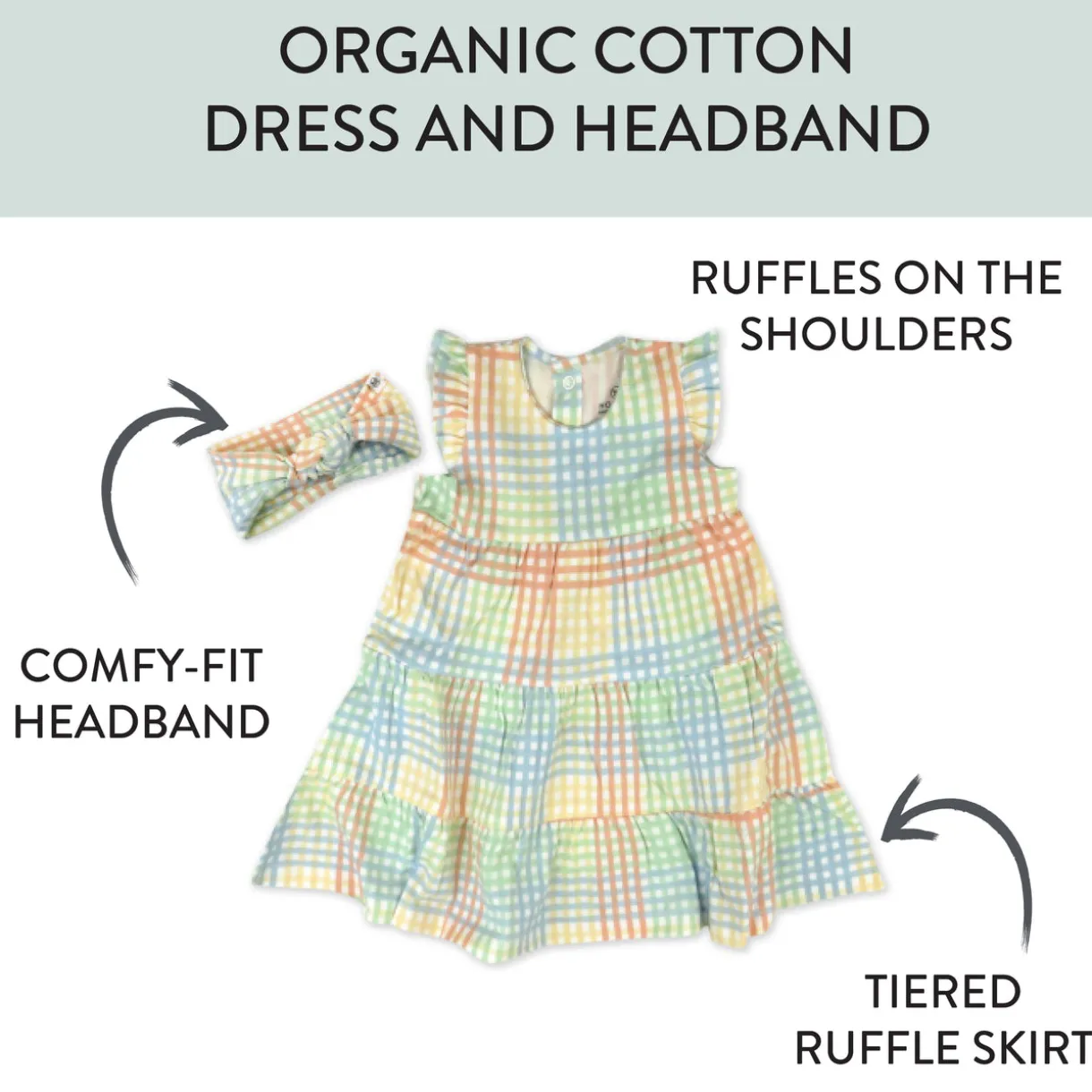 2 Piece Dress and Headband Set