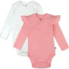 2-Piece Long Sleeve and Ruffle Shoulder Side Snap Bodysuits