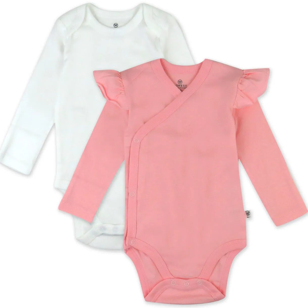 2-Piece Long Sleeve and Ruffle Shoulder Side Snap Bodysuits