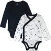 2-Piece Long Sleeve Organic Cotton Bodysuit & Side Snap Bodysuit