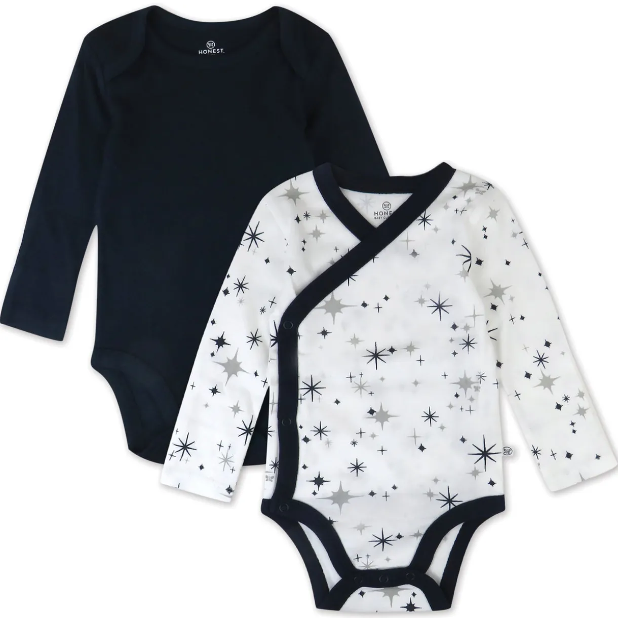 2-Piece Long Sleeve Organic Cotton Bodysuit & Side Snap Bodysuit