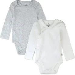 2-Piece Long Sleeve Organic Cotton Bodysuit & Side Snap Bodysuit