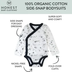 2-Piece Long Sleeve Organic Cotton Bodysuit & Side Snap Bodysuit