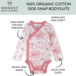 2-Piece Long Sleeve Organic Cotton Bodysuit & Side Snap Bodysuit