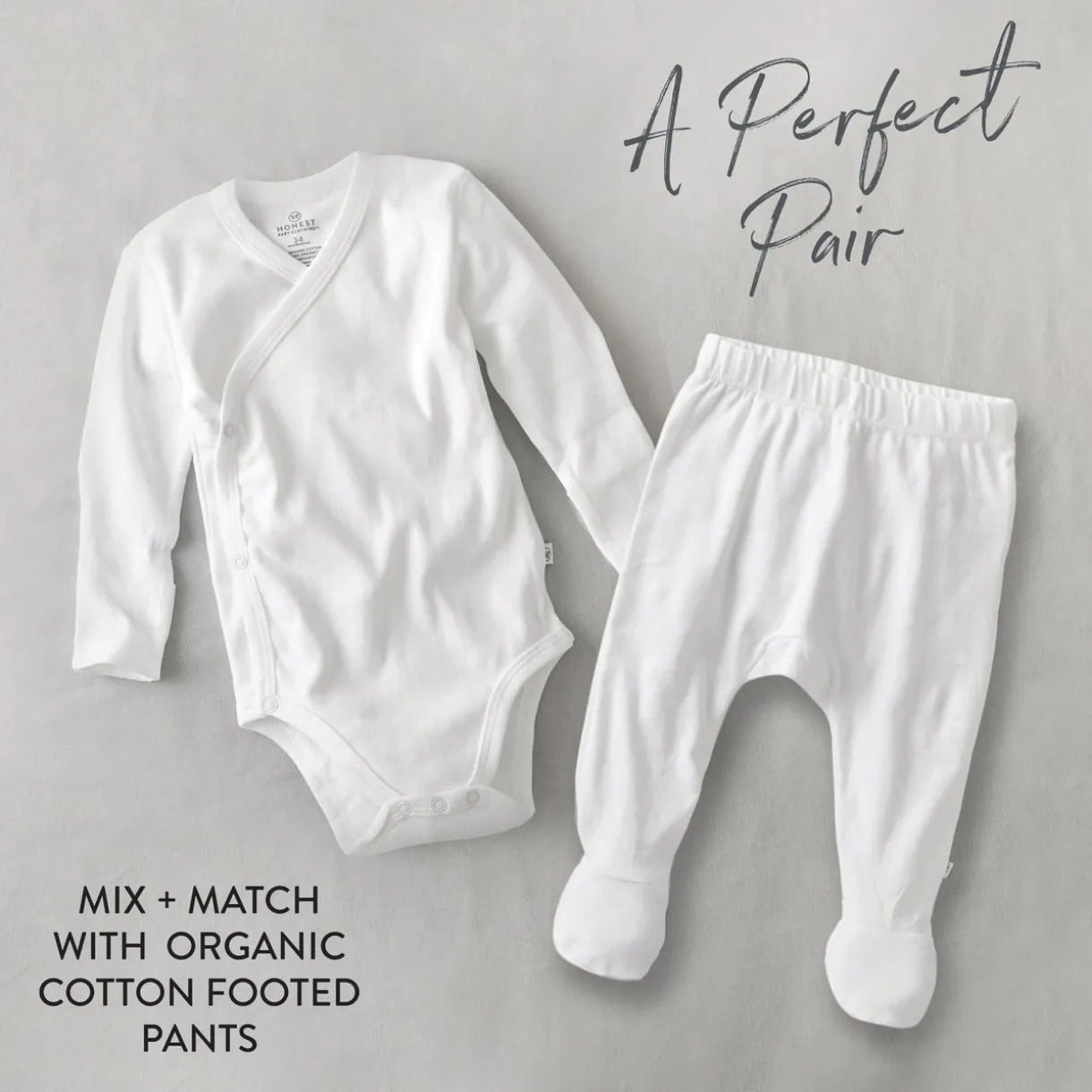 2-Piece Long Sleeve Organic Cotton Bodysuit & Side Snap Bodysuit