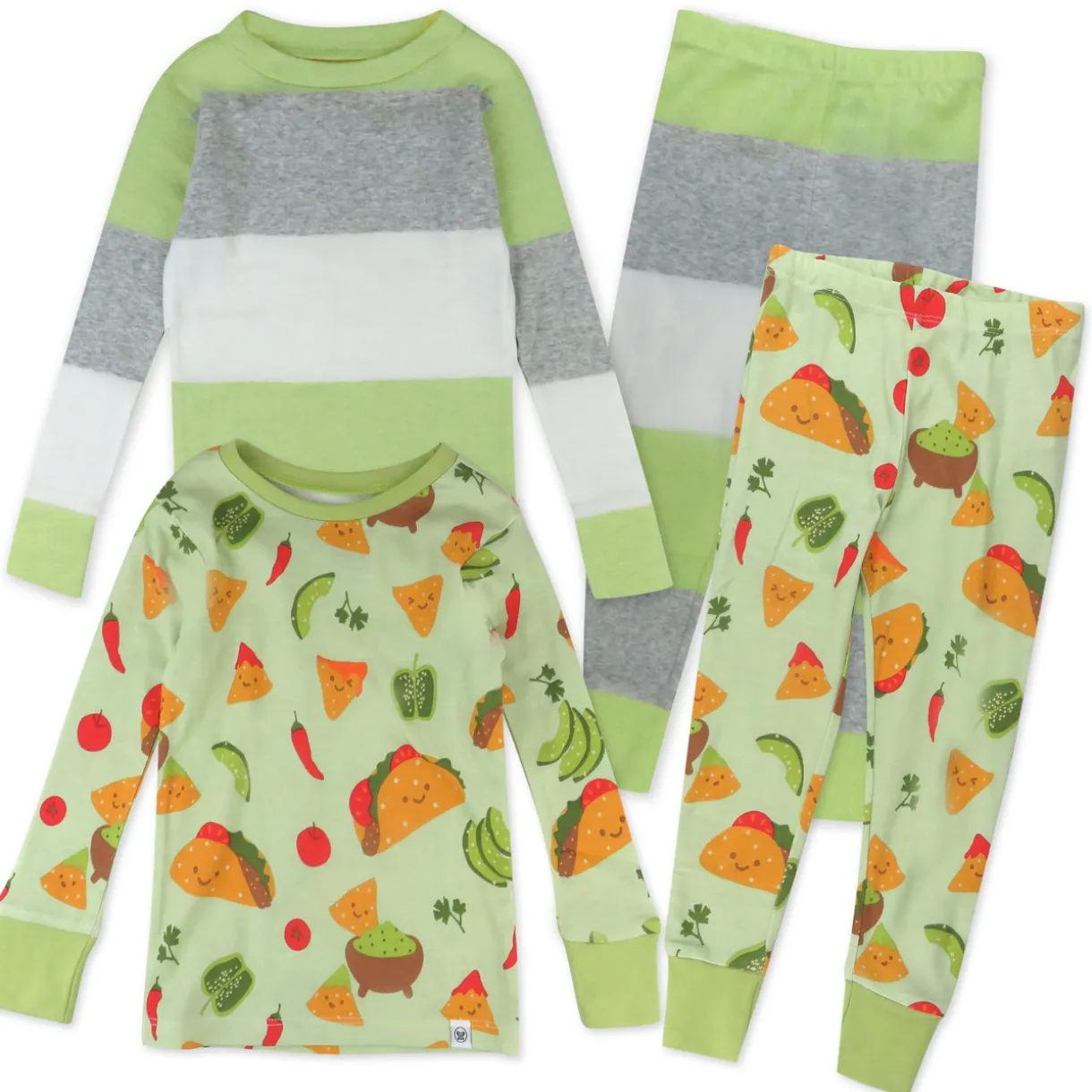 4-Piece Long Sleeve PJ Set