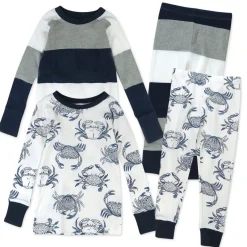 4-Piece Long Sleeve PJ Set