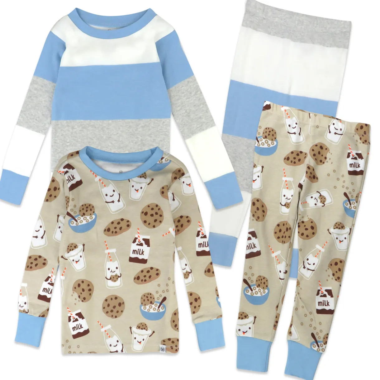 4-Piece Long Sleeve PJ Set