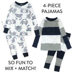 4-Piece Long Sleeve PJ Set