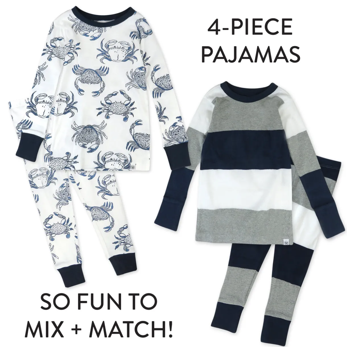 4-Piece Long Sleeve PJ Set