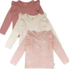 3-Piece Long Sleeve Ruffle T-Shirts