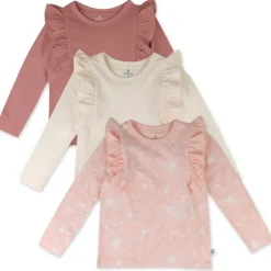 3-Piece Long Sleeve Ruffle T-Shirts
