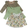 3-Piece Long Sleeve Ruffle T-Shirts