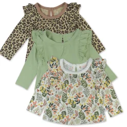 3-Piece Long Sleeve Ruffle T-Shirts
