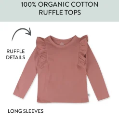 3-Piece Long Sleeve Ruffle T-Shirts