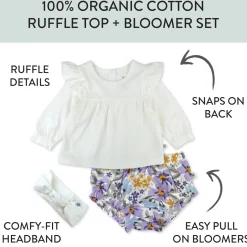 3-Piece Novelty Top, Bloomer & Headband Set