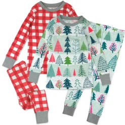 4-Piece Organic Cotton Holiday PJ Set