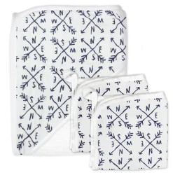 3-Piece Organic Cotton Hooded Towel Set