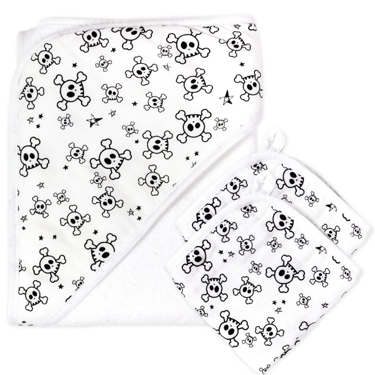 3-Piece Organic Cotton Hooded Towel Set