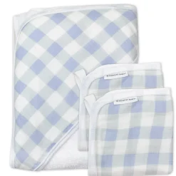 3-Piece Organic Cotton Hooded Towel Set