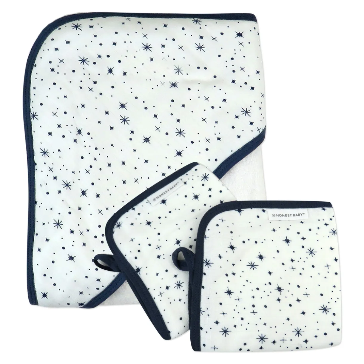 3-Piece Organic Cotton Hooded Towel Set
