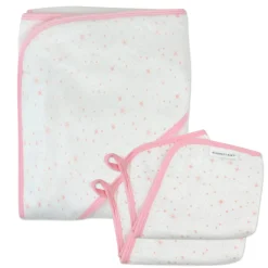 3-Piece Organic Cotton Hooded Towel Set