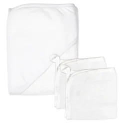 3-Piece Organic Cotton Hooded Towel Set
