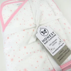3-Piece Organic Cotton Hooded Towel Set