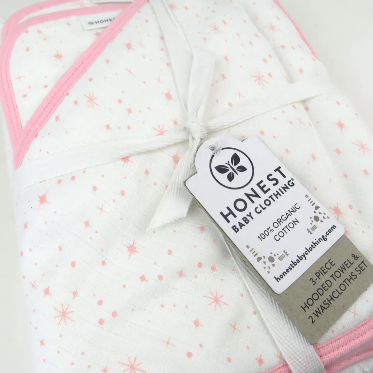 3-Piece Organic Cotton Hooded Towel Set