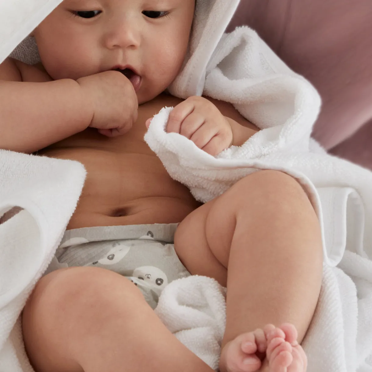 3-Piece Organic Cotton Hooded Towel Set