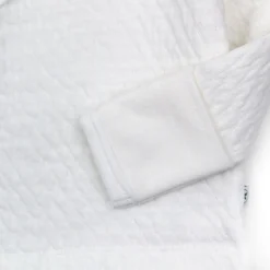 2-Piece Organic Cotton Matelassé Side-Snap Top and Pant Set