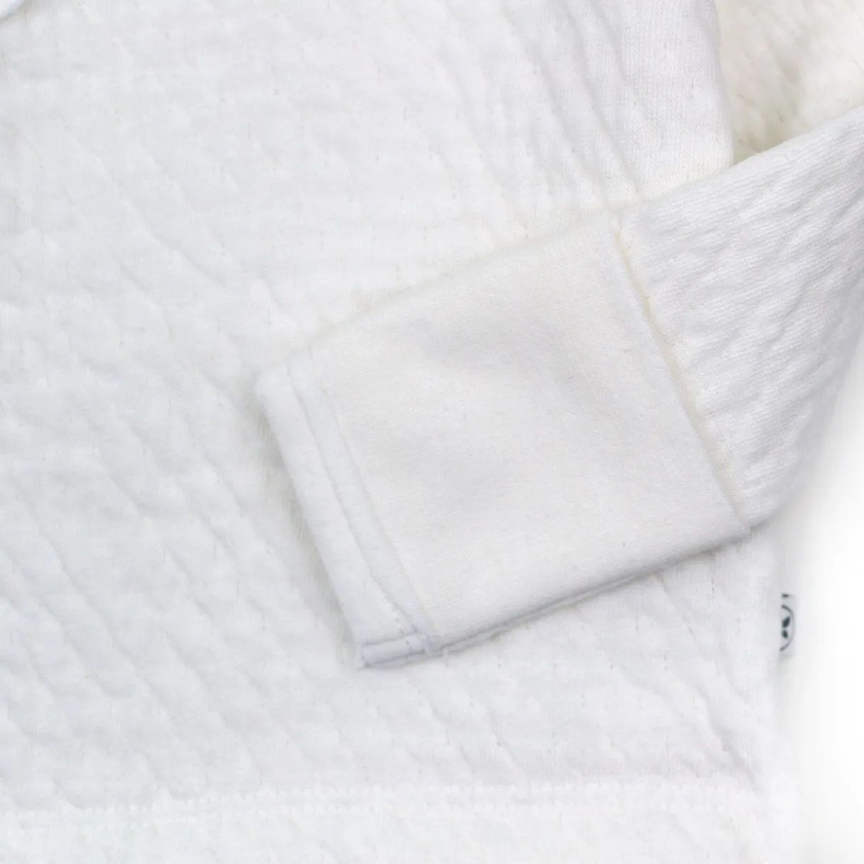 2-Piece Organic Cotton Matelassé Side-Snap Top and Pant Set