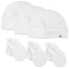 6-Piece Organic Cotton Mitt and Hat Set