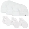 6-Piece Organic Cotton Mitt and Hat Set
