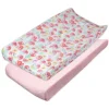 2-Piece Organic Cotton Printed & Terry Changing Pad Cover Set