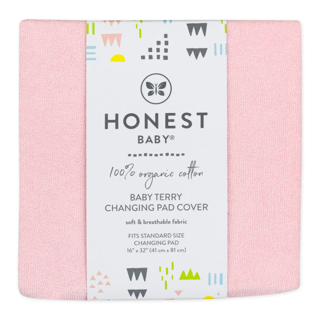 2-Piece Organic Cotton Printed & Terry Changing Pad Cover Set