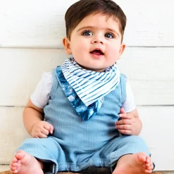 3-Piece Organic Cotton Rib Romper, T-Shirt and Reversible Bib