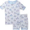 2-Piece Organic Cotton Short Sleeve & Shorts Pajama Set