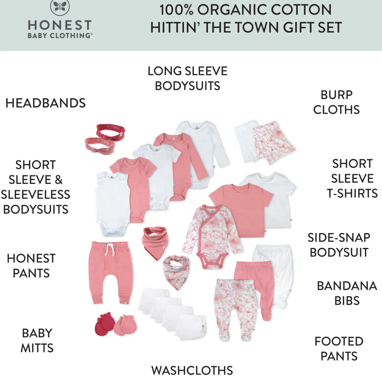 24-Piece OVER THE TOP Organic Cotton Gift Set